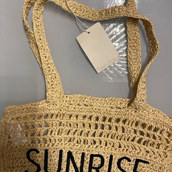 NWT Bershka crochet straw beach bag - Picture 8 of 8